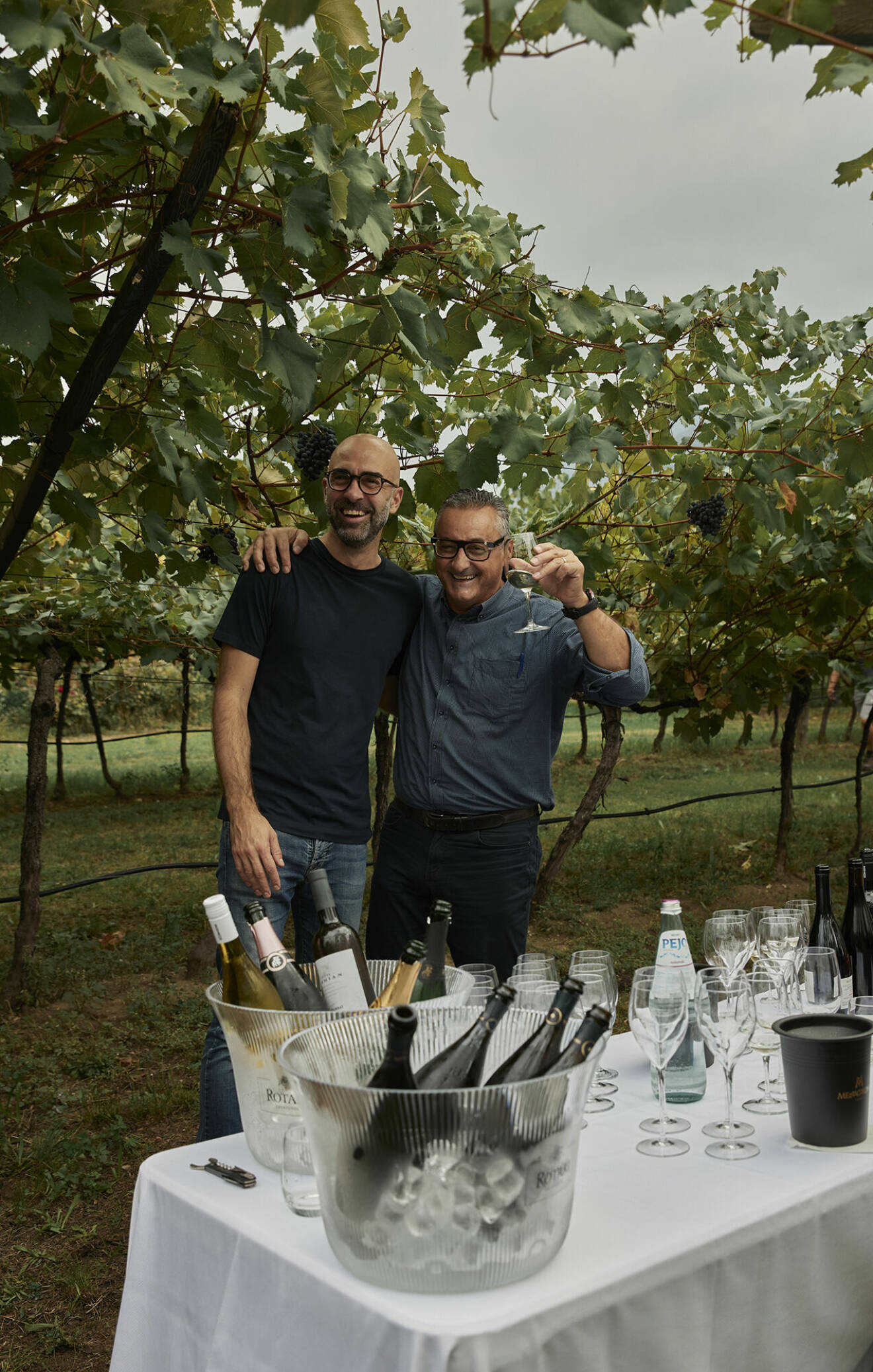 Exportchef Matteo Apollino och vinmakare Lucio Matricardi.