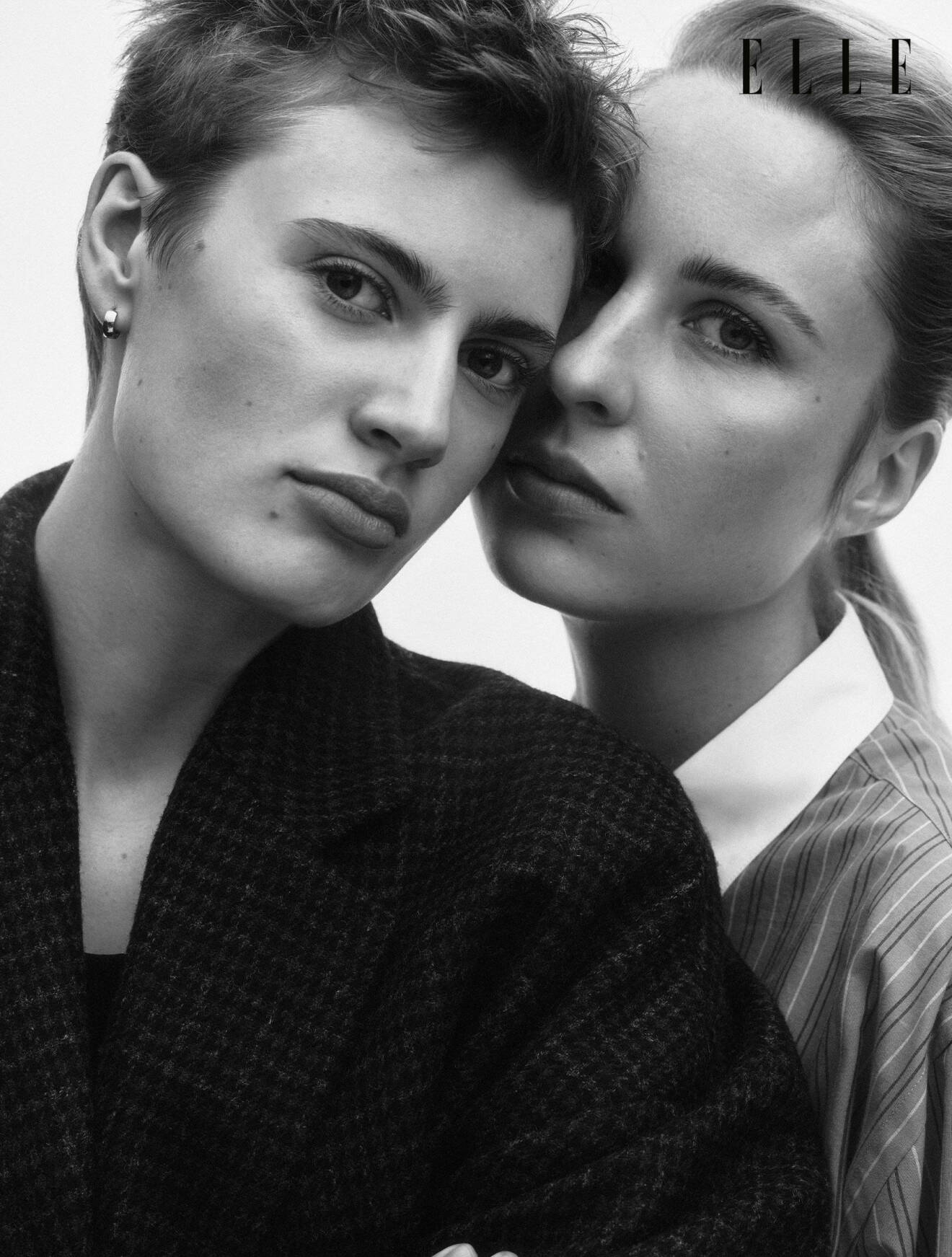 Modellen Elio Berenett tillsammans med sin storasyster Ellen.