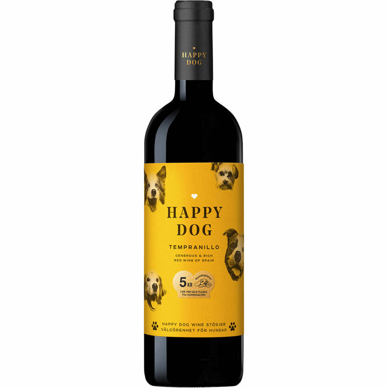 Happy Dog Tempranillo, 2022 (52859), Spanien, 750 ml, 13,5 % vol, 101 kr.