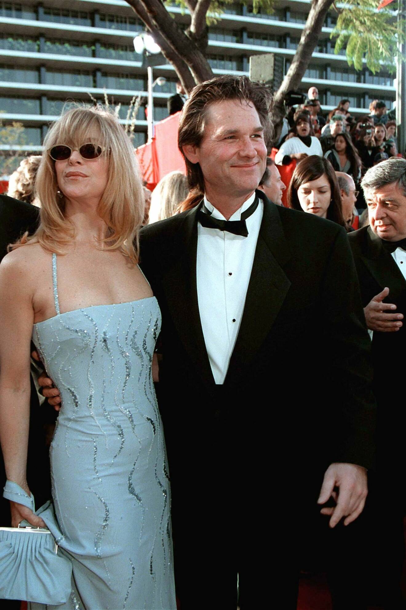 Goldie Hawns bästa stilögonblick – Oscarsgalan 1999 blå klänning från Versace