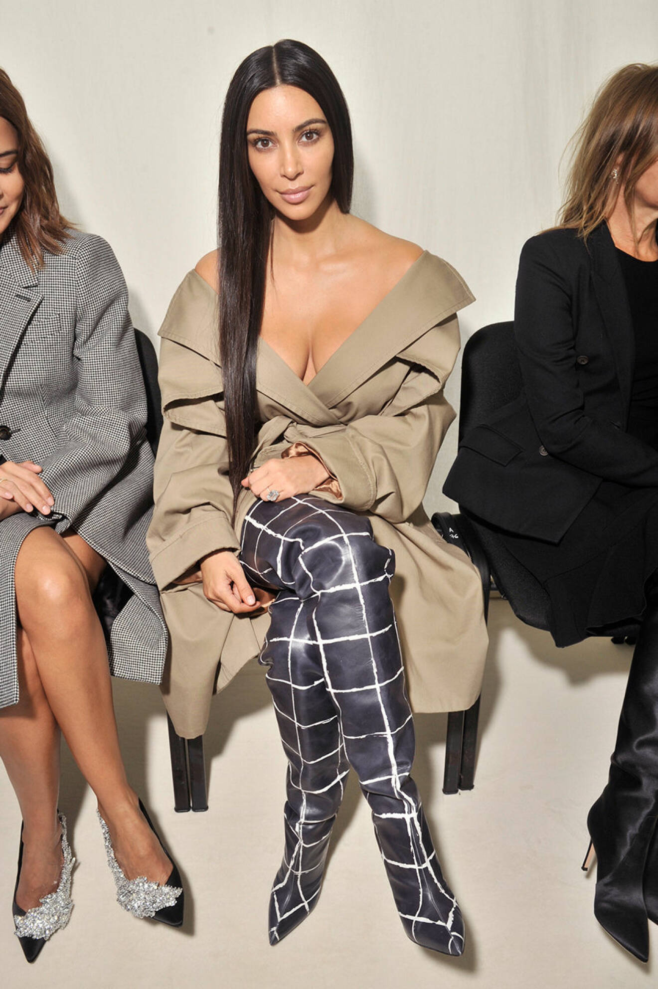 Kim Kardashian in the front row
