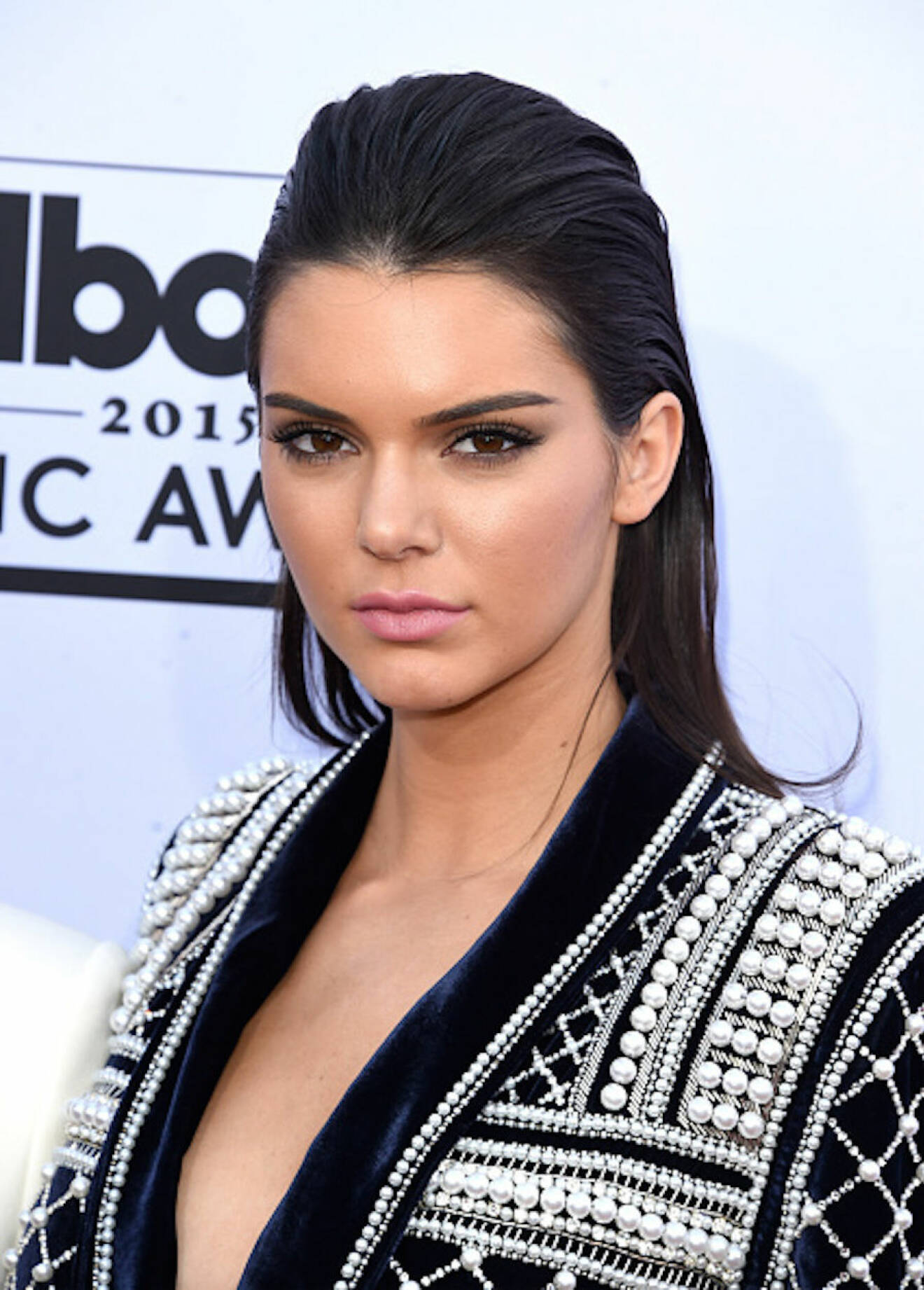 LAS VEGAS, NV - MAY 17: Model Kendall Jenner wearing Balmain x H&M attends the 2015 Billboard Music Awards at MGM Grand Garden Arena on May 17, 2015 in Las Vegas, Nevada. (Photo by Jason Merritt/Getty Images)