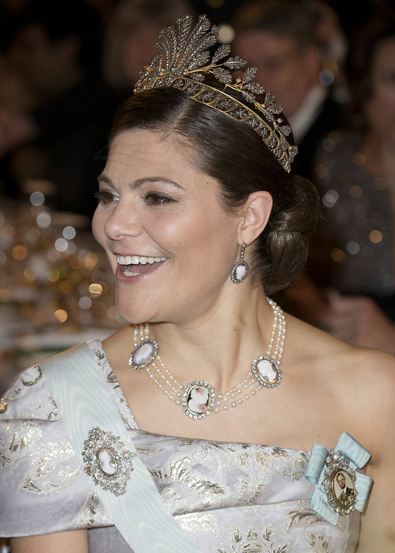 6850392 STOCKHOLM 2016-12-10. The Nobel Prize 2016. The Nobel Banquet held in the Blue Hall of the Stockholm City Hall. Picture shows: Crown Princess Victoria of Sweden. COPYRIGHT STELLA PICTURES