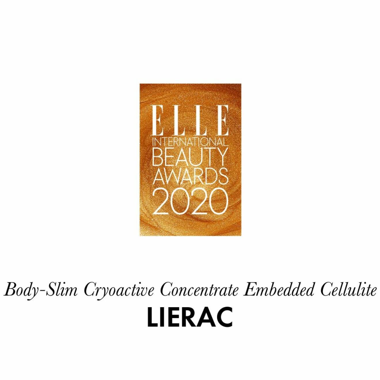 Årets cellulitprodukt Body-slim cryoactive concentrate embedded cellulite från Lierac.