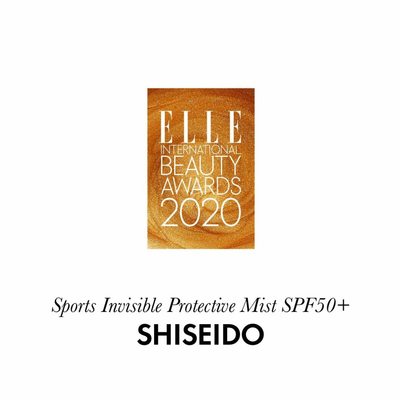 Årets solskydd Sports invisible protective mist spf 50+ från Shiseido.