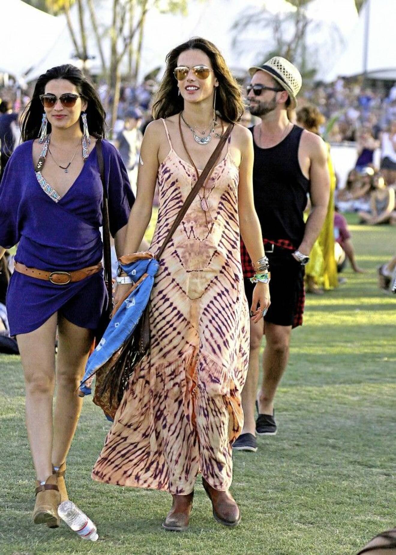 Alessandra Ambrosio spotted enjoying the Coachella Arts & Music Festival in Indio, CA