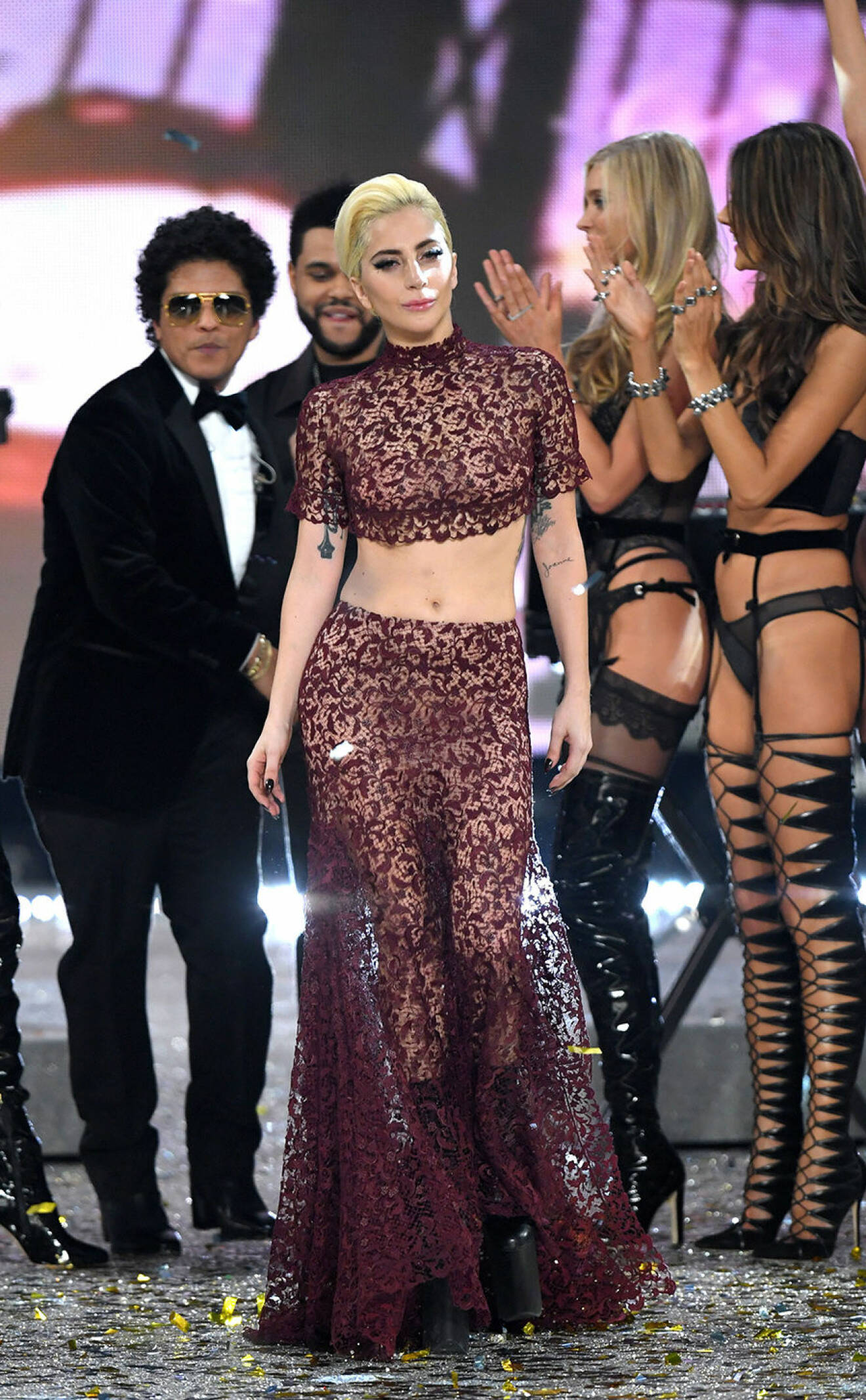 Lady Gaga on the catwalk
