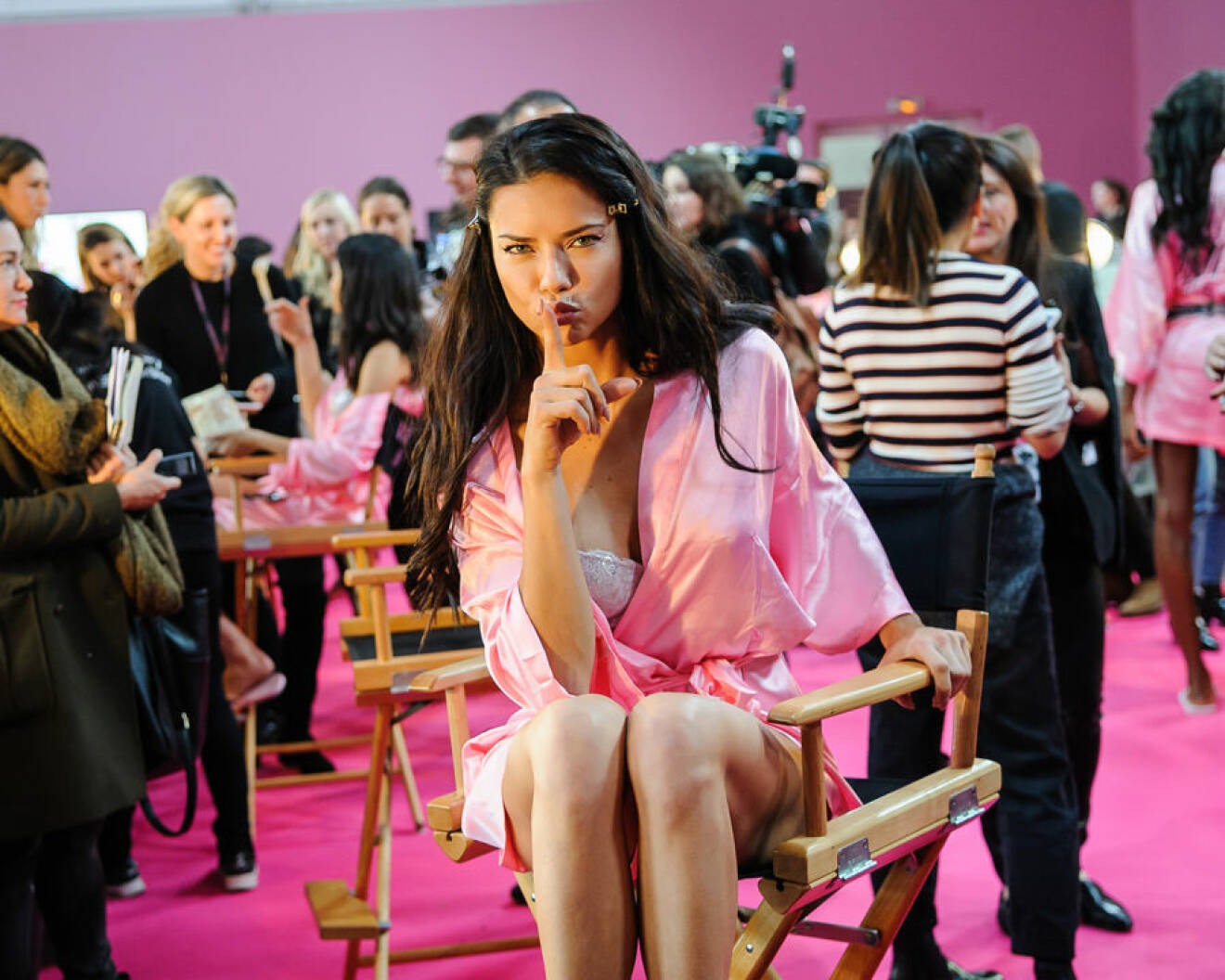 2016 Victoria's Secret Fashion Show in Paris - Hair & Makeup at Grand Palais Featuring: Adriana Lima Where: Paris, France When: 30 Nov 2016 Credit: C.Smith/WENN.com