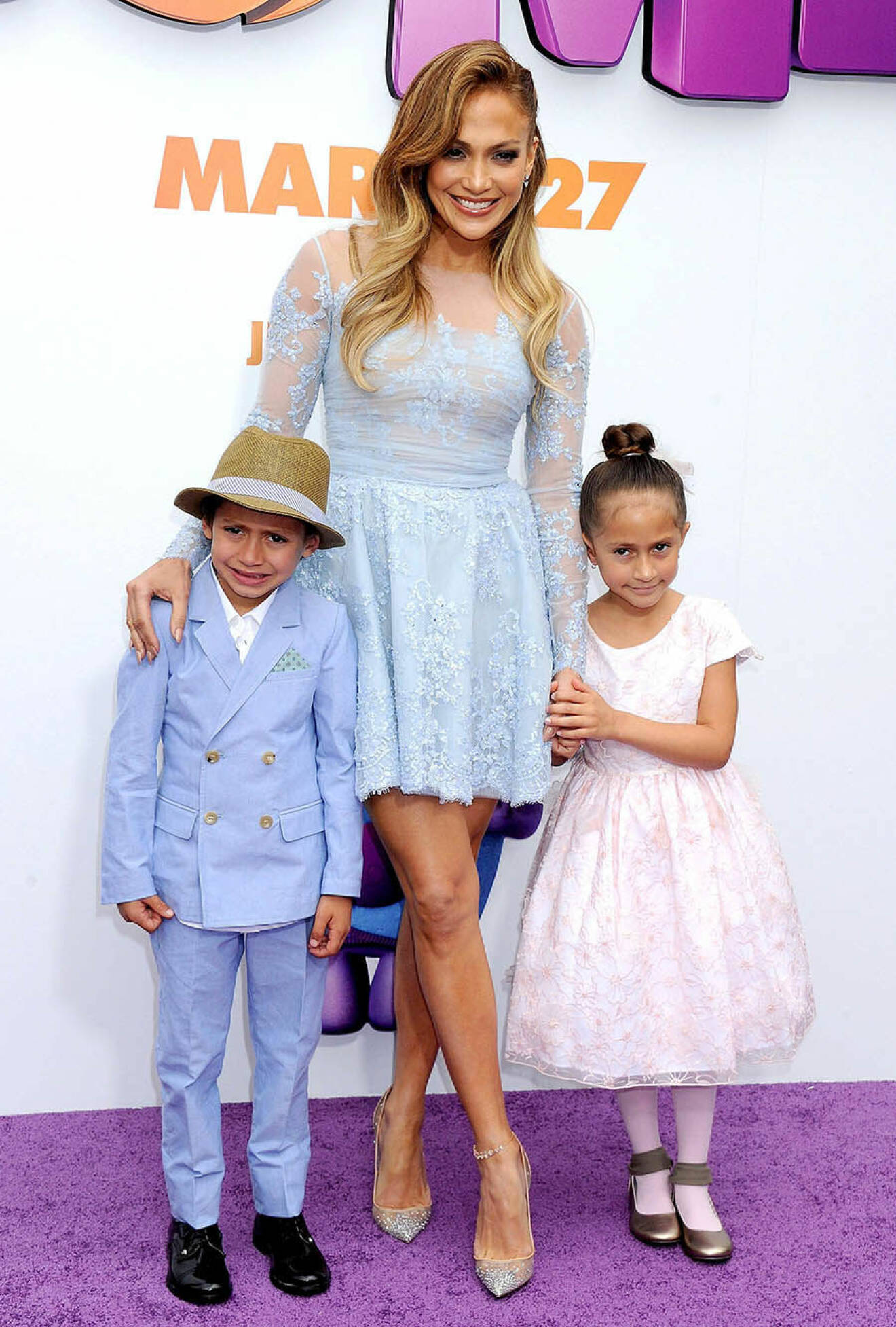Jennifer Lopez and children Max Anthony and Emme Maribel Muniz