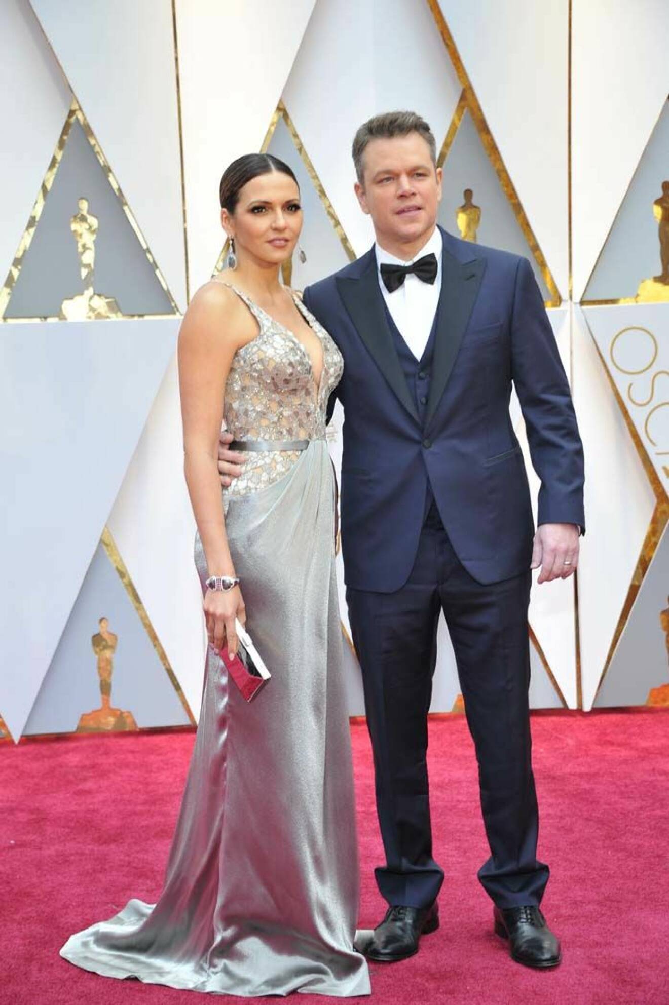 LOS ANGELES, CA - FEBRUARY 26: Luciana Barroso and Matt Damon at the 89th Academy Awards at the Dolby Theatre in Los Angeles, California on February 26, 2017. Credit: mpi99/MediaPunch