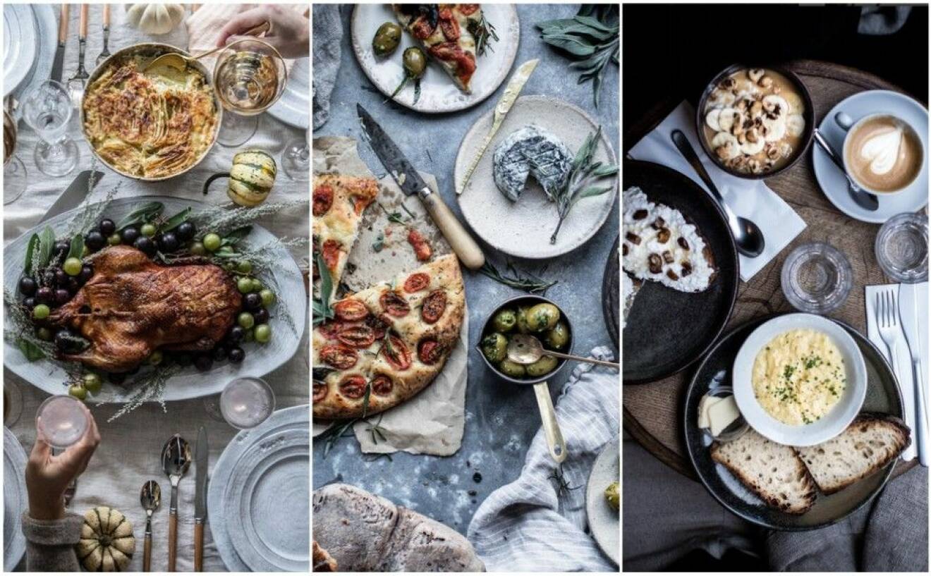 Ett matkonto på Instagram med hembakt pizza och andra ugnsbakade maträtter.