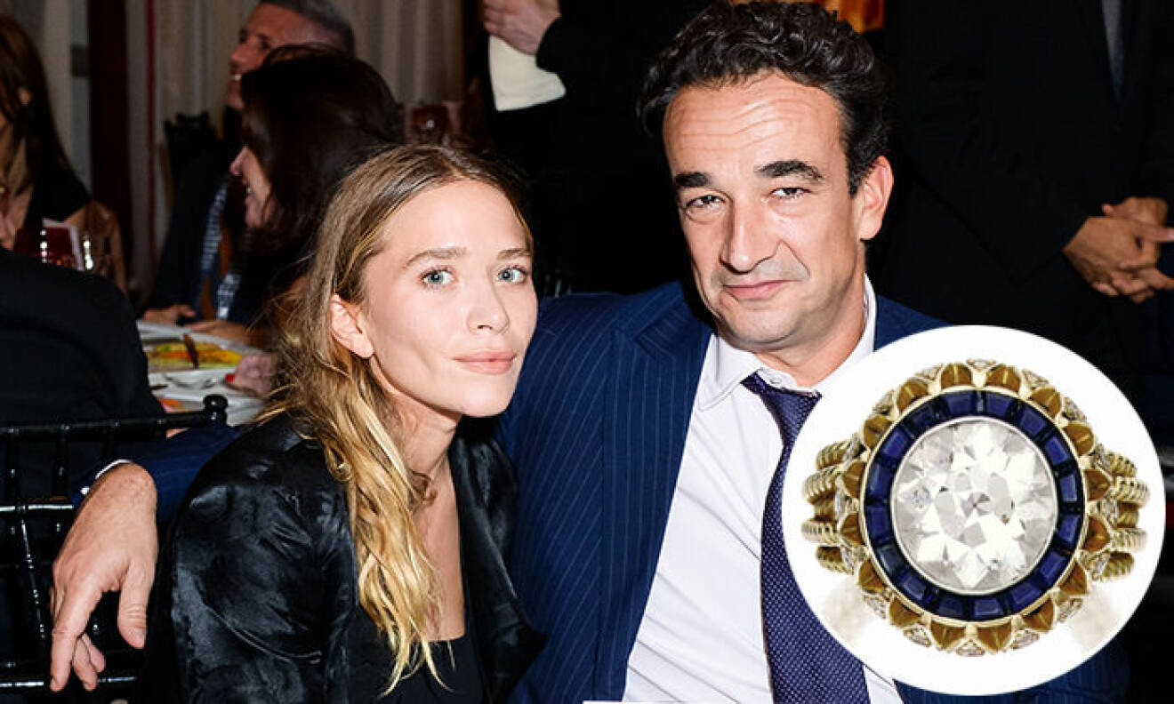 Mary-Kate Olsen och Olivier Sarkozy med en vintage ring från Cartier.