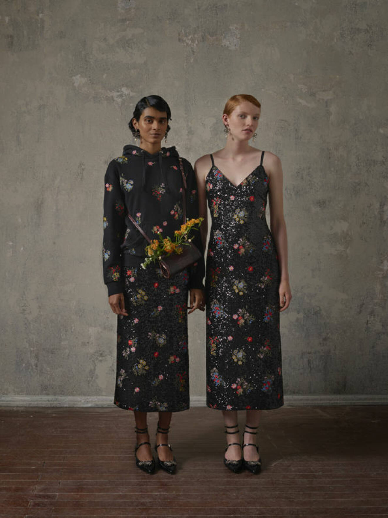Blommig klänning och kjol från Erdem X H&M.