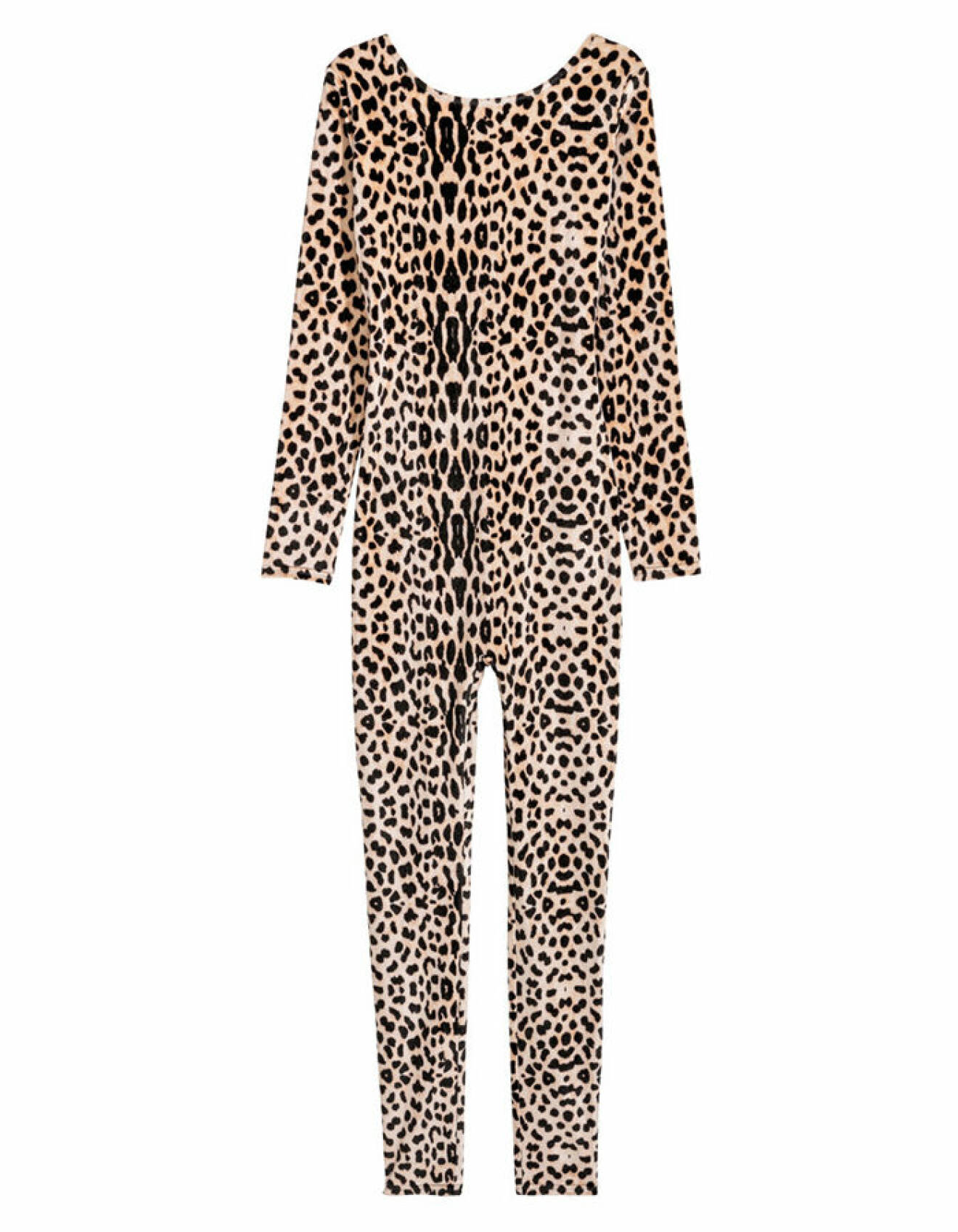 Leoparddräkt i velour från H&M inför halloween.