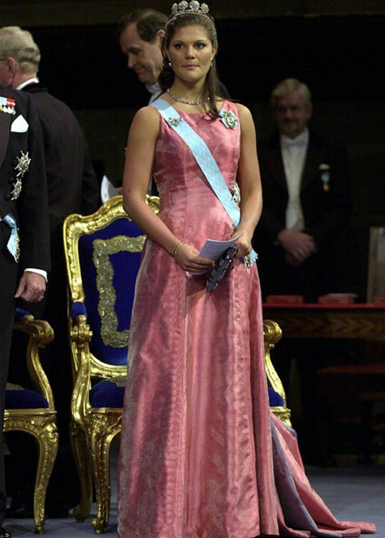Kronprinsessan Victoria i en klänning av Lars Wallin.