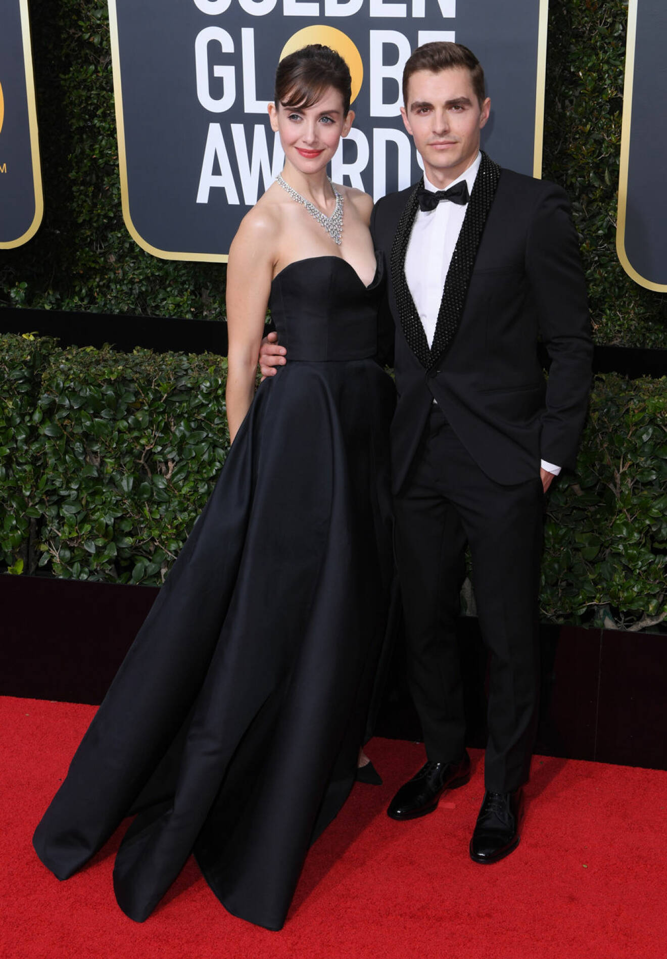 Alison Brie och Dave Franco på Golden Globe. 