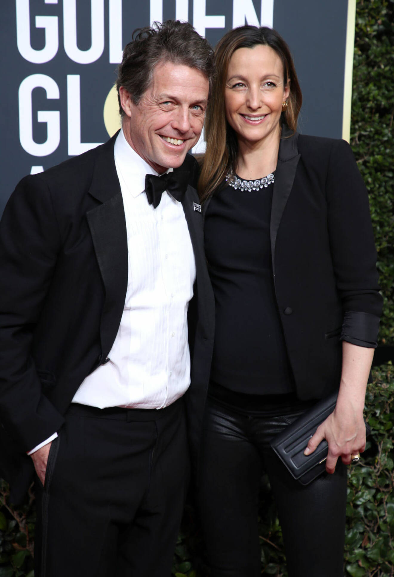 Hugh Grant och Anna Eberstein på Golden Globe