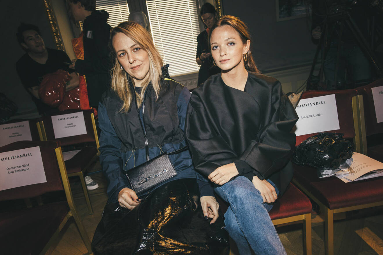 Jonna Bergh och Columbine Smille på Fashion Week.