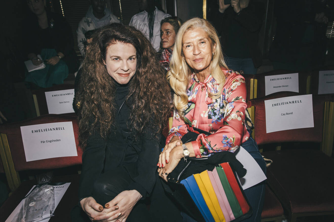 Jessika Gedin och Tina Törnquist på Fashion Week. 