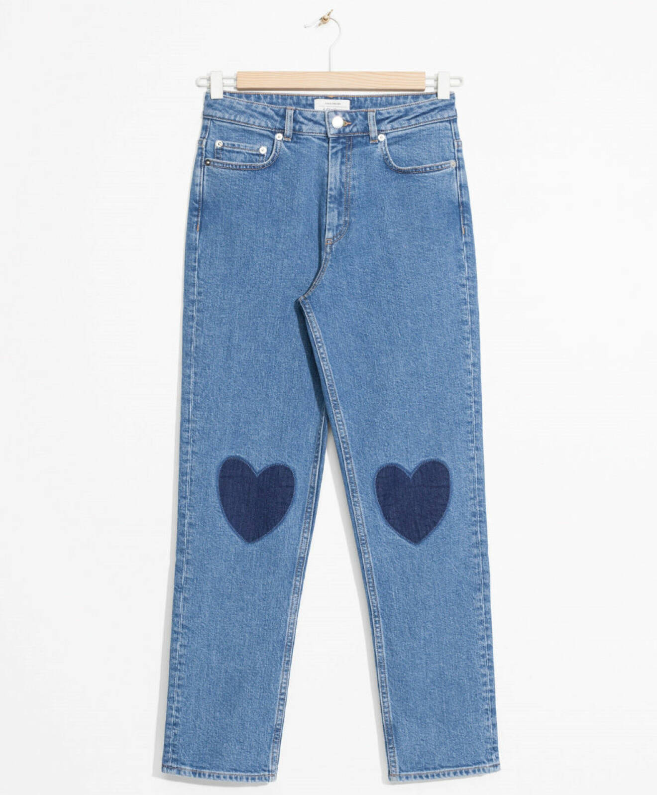 jeans hjärta patches
