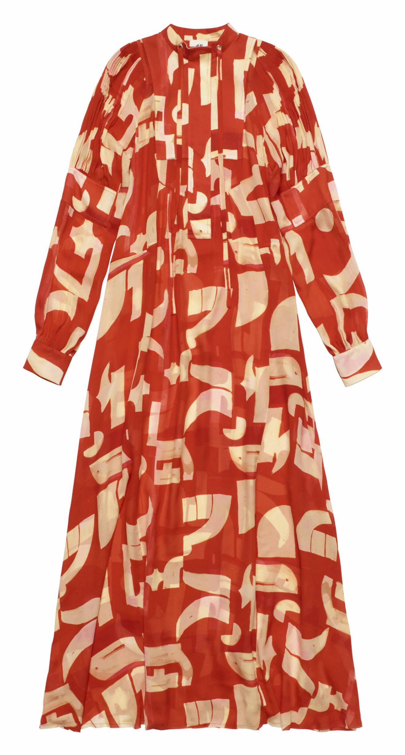 Rödmönstrad klänning från H&M Studio våren 2018