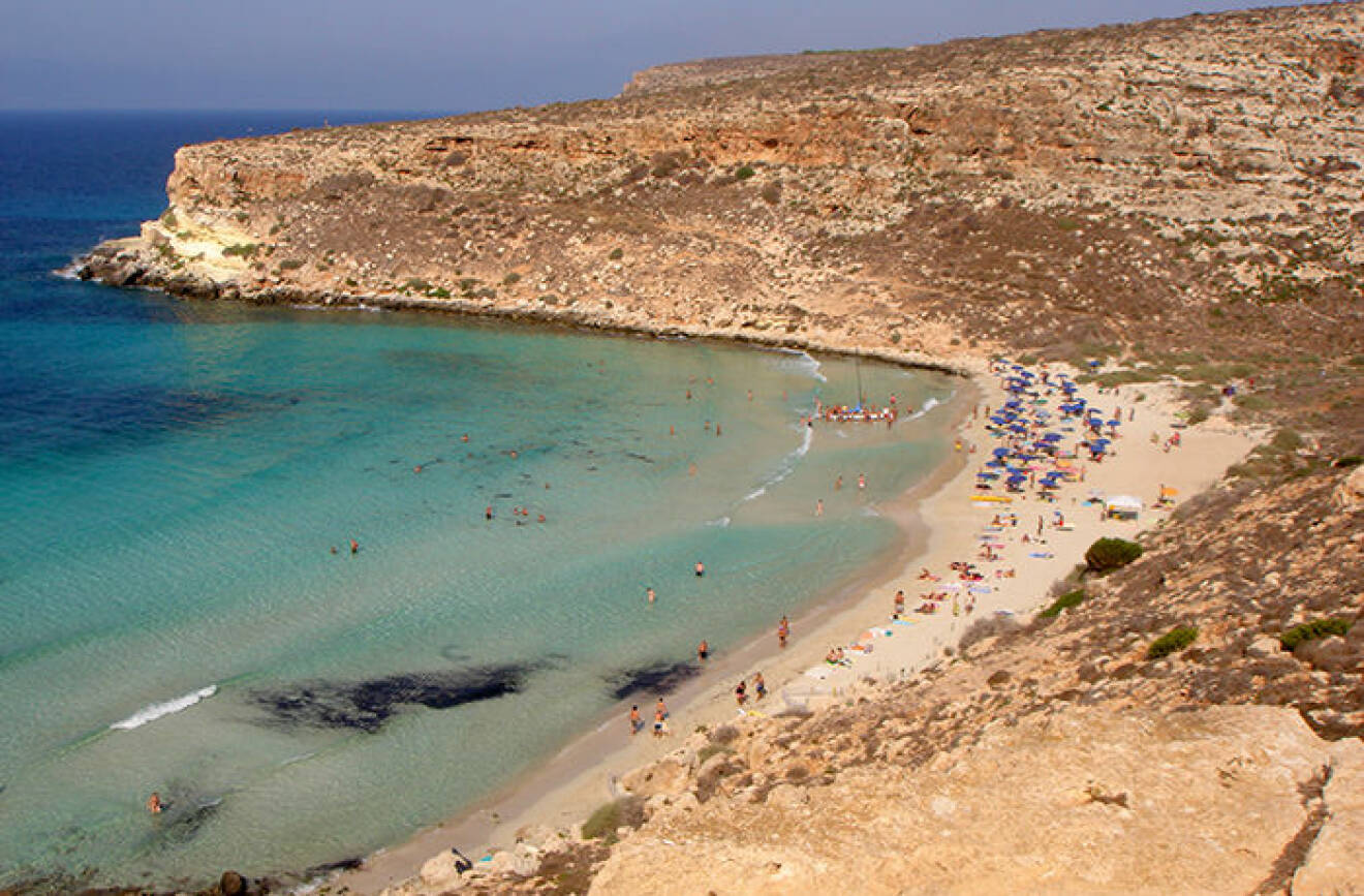 Spiaggia dei Conigli, Lampedusa, Italien