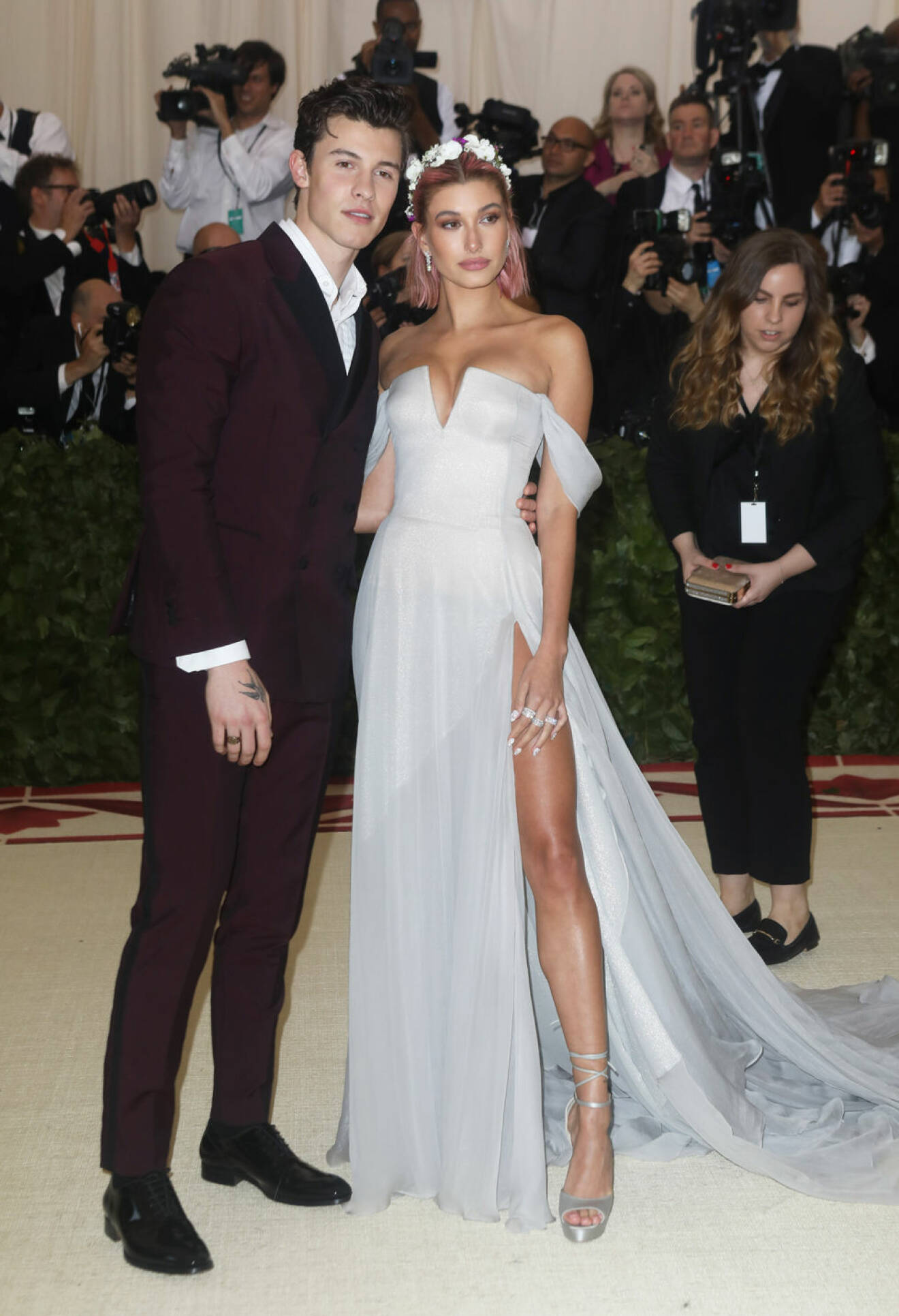 Shawn Mendes och Hailey Baldwin på Met-galan 2018.