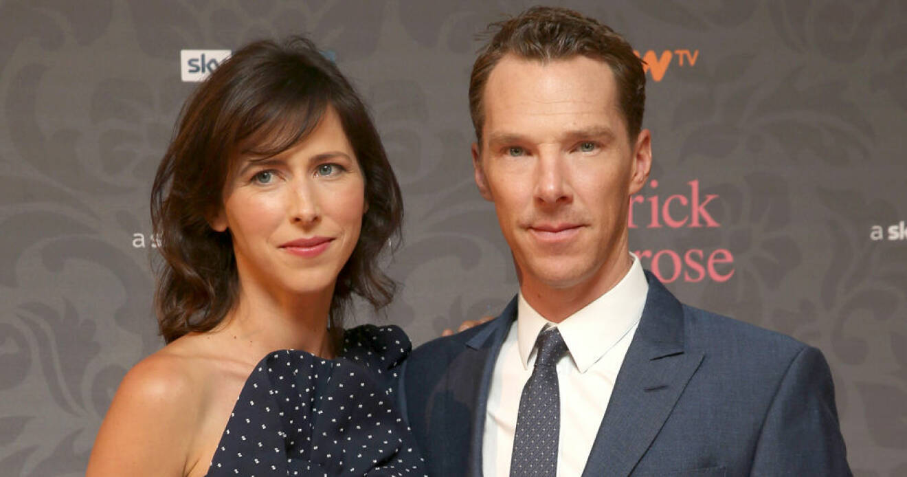 Benedict Cumberbatch tillsammans med sin hustru, regissören Sophie Hunter. 