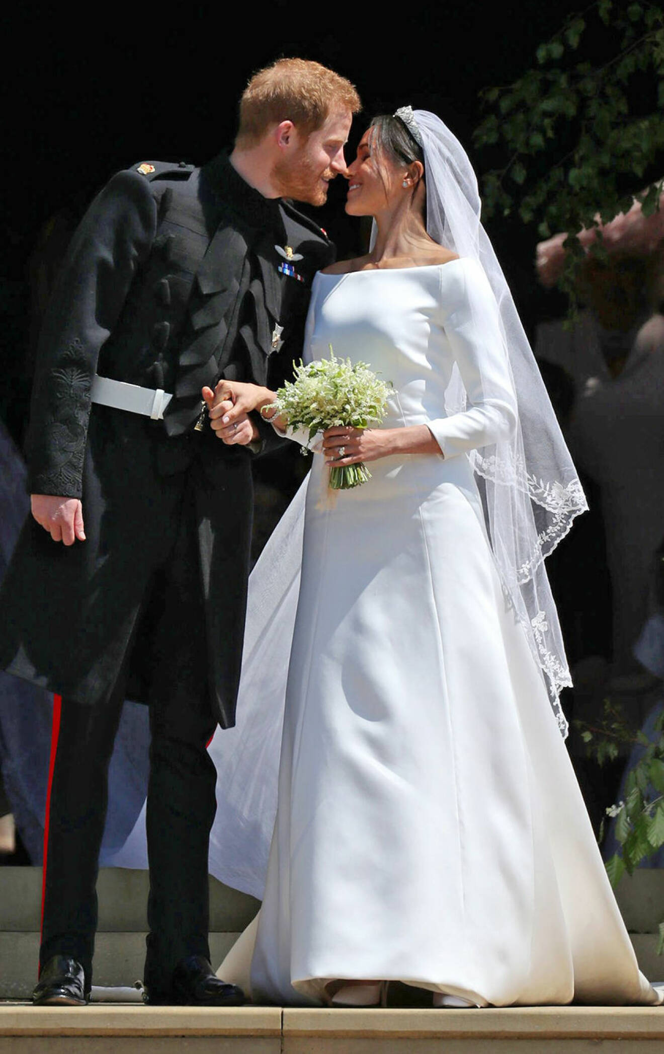 Meghan Markle och prins Harry under bröllopet.