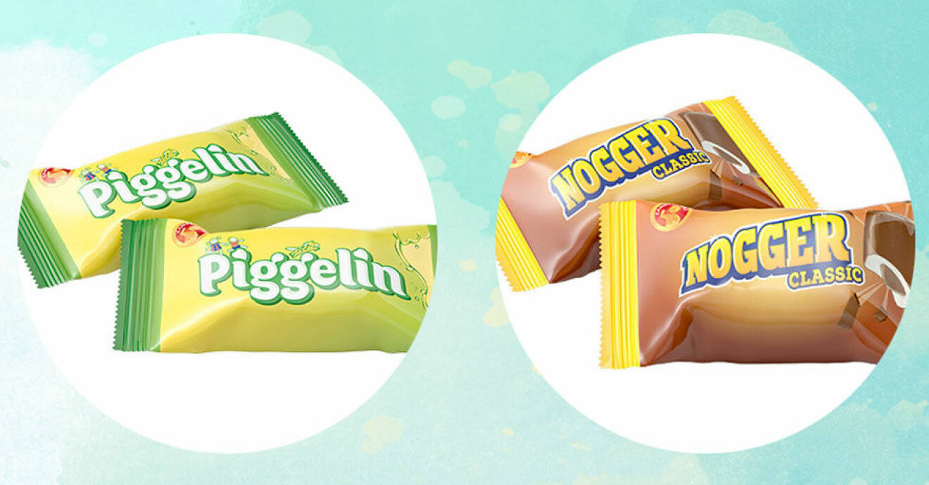 Nu blir både Nogger och Piggelin godis.