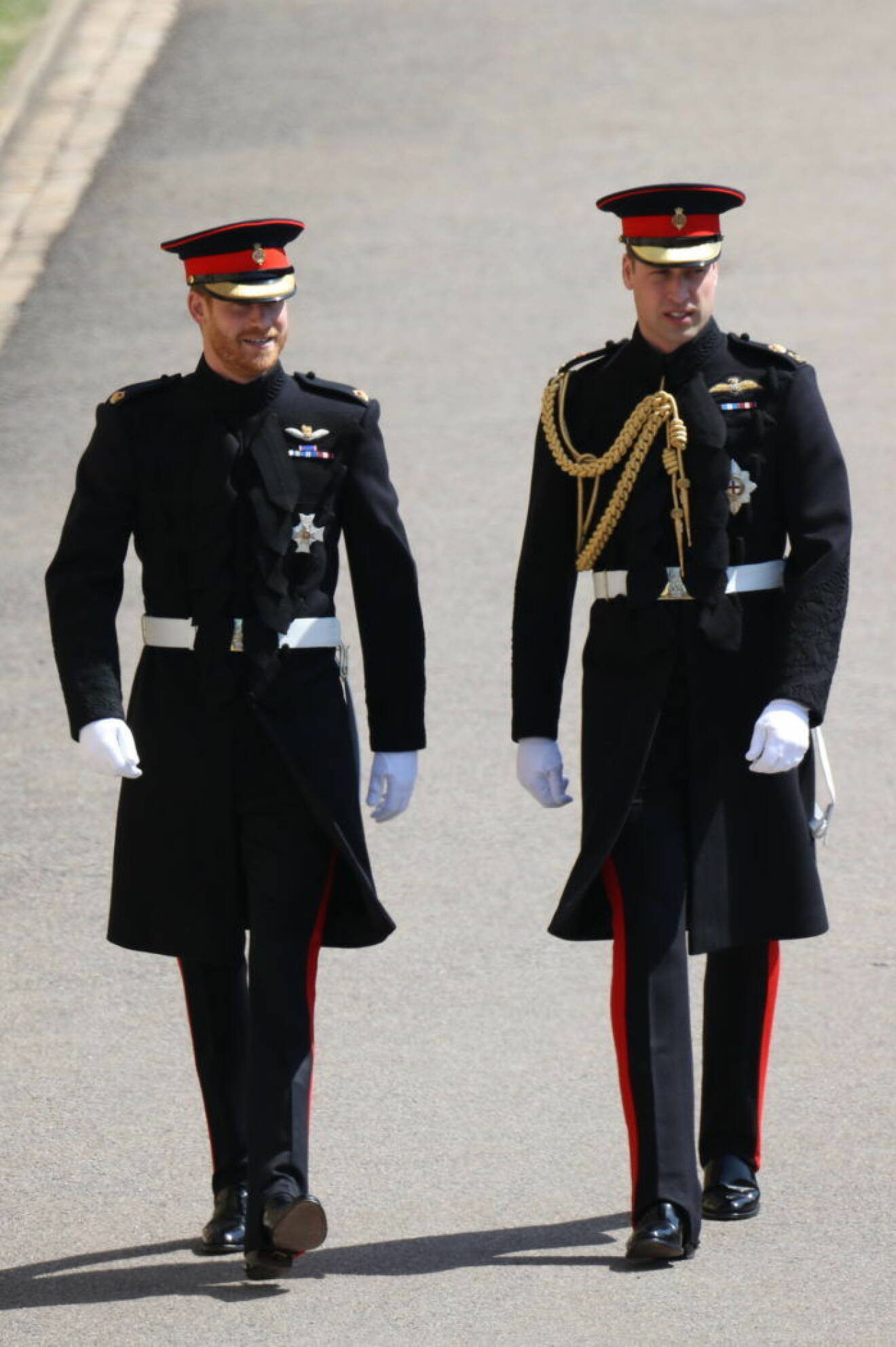 Brudgummen prins Harry och hans bestman prins William.