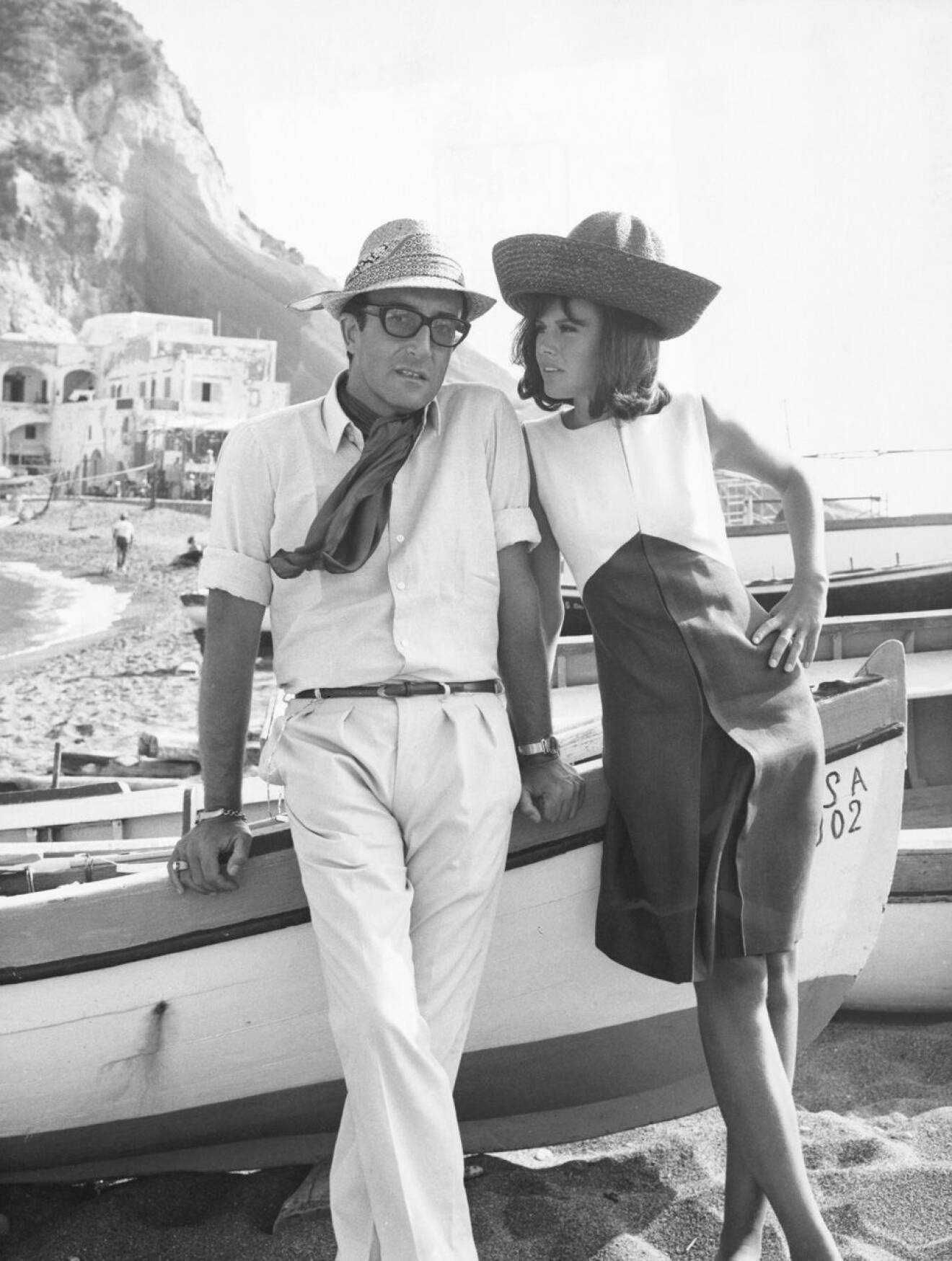 Peter Sellers och Britt Ekland 1965