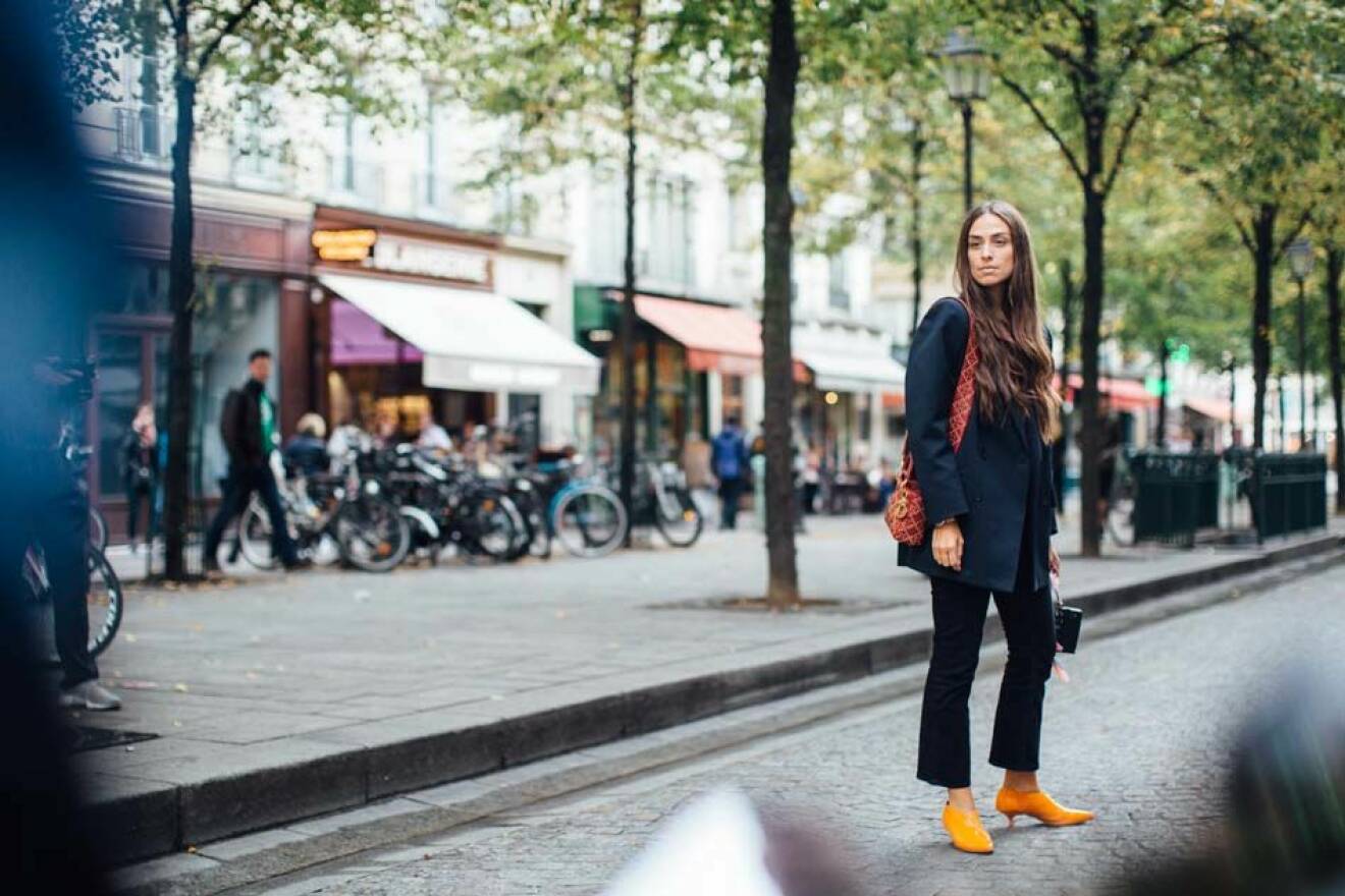 Streetstylefoto från Stockholms modevecka