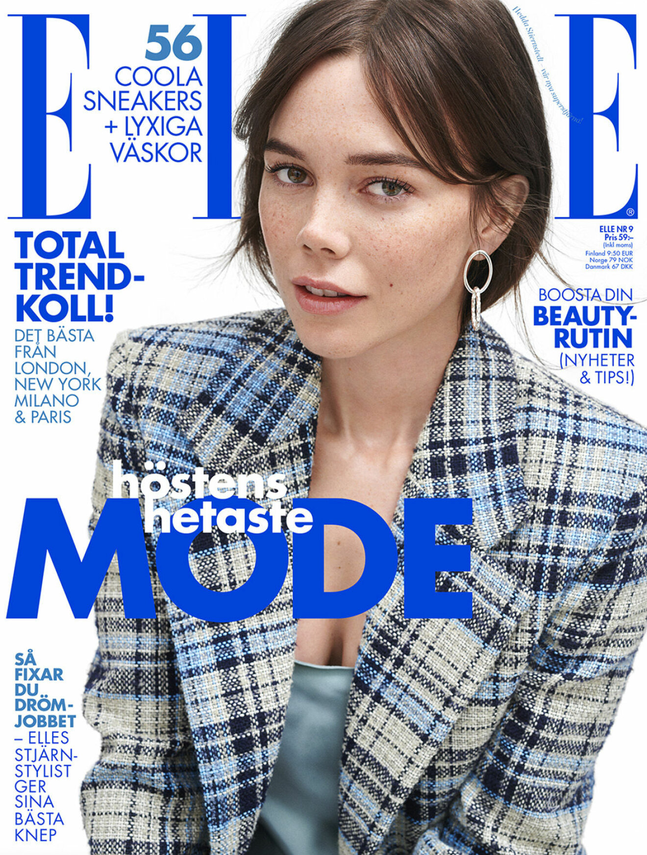 Hedda Stiernstedt på ELLE-omslaget i september 2018 