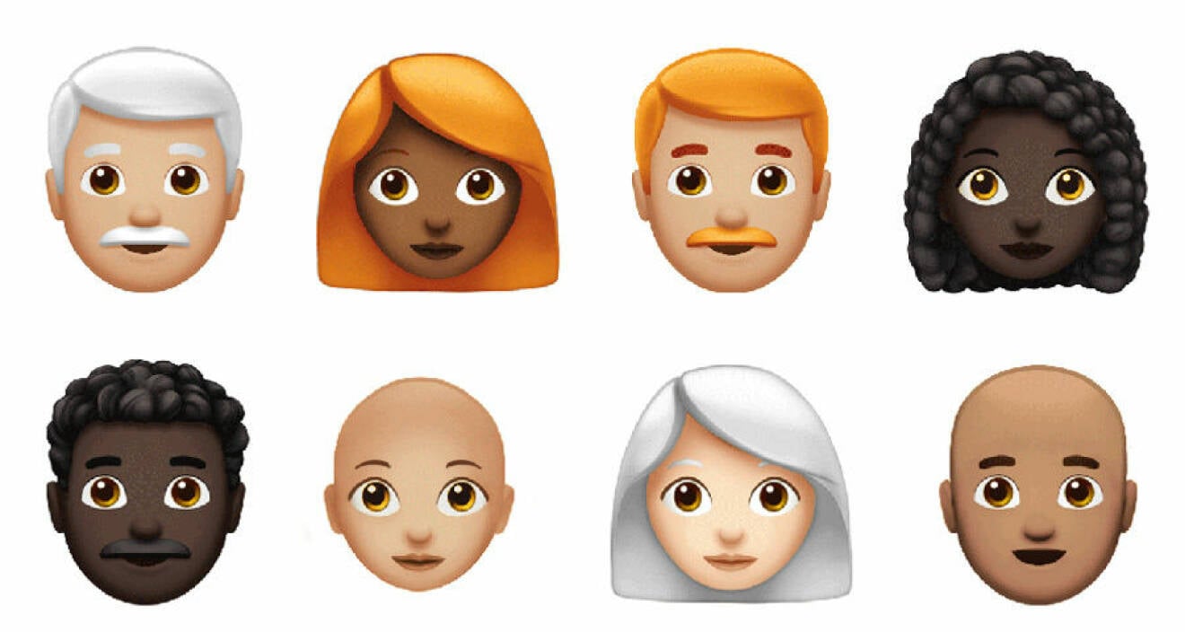 Åtta av Apples nya emojis som släpps snart
