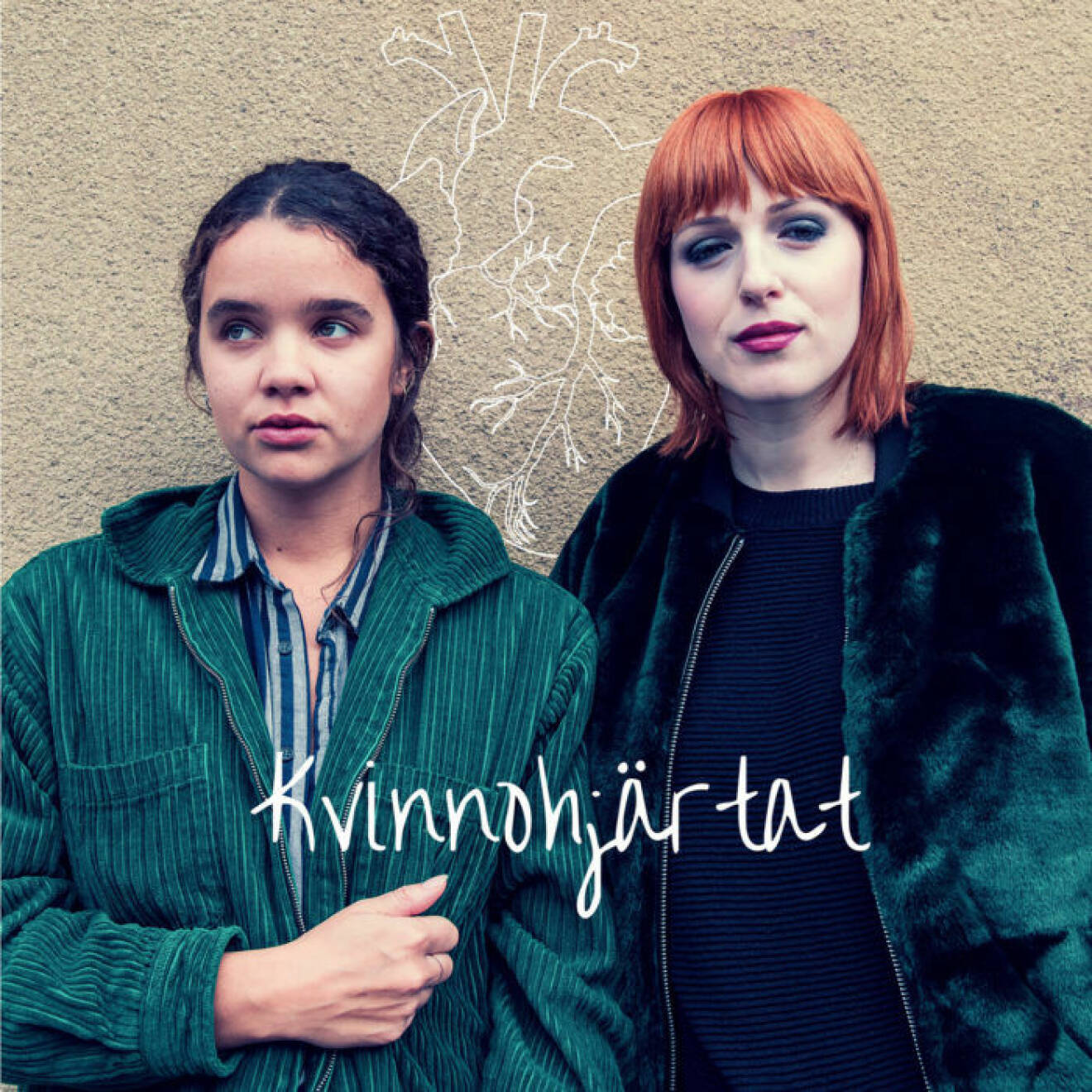 Stella Cartiers och Cissi Wallin på omslaget av Kvinnohjärtats nya EP.