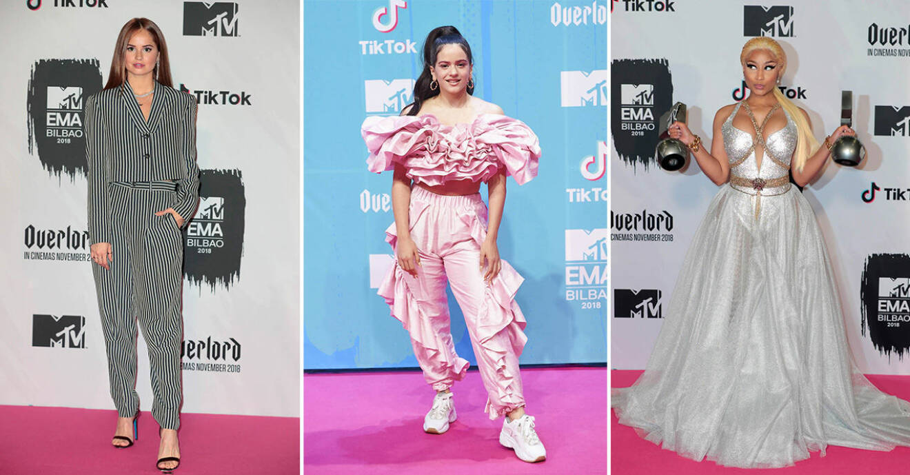 Kändisarna på röda mattan under MTV Europe Music Awards 2018.