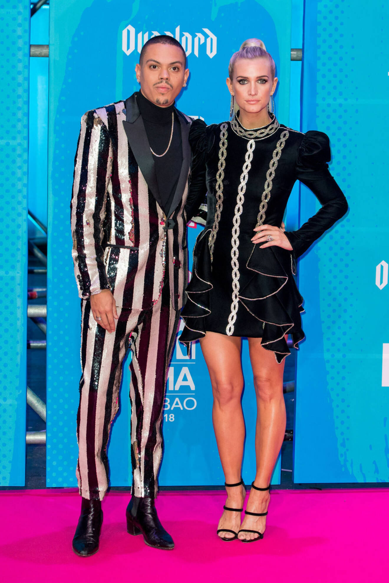 Ashlee Simpson med maken Eva Ross på MTV EMA 2018.