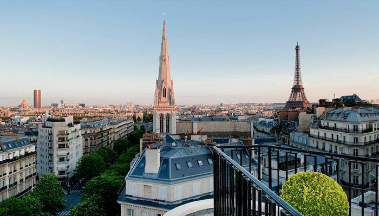 instagram-vänlig utsikt på lyxhotellet Four Seasons George V i Paris