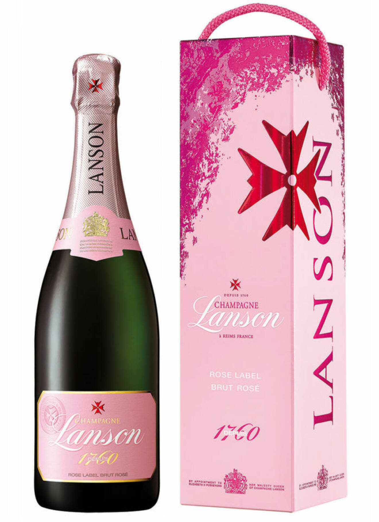 Lanson Rosé Label champagneförpackning.