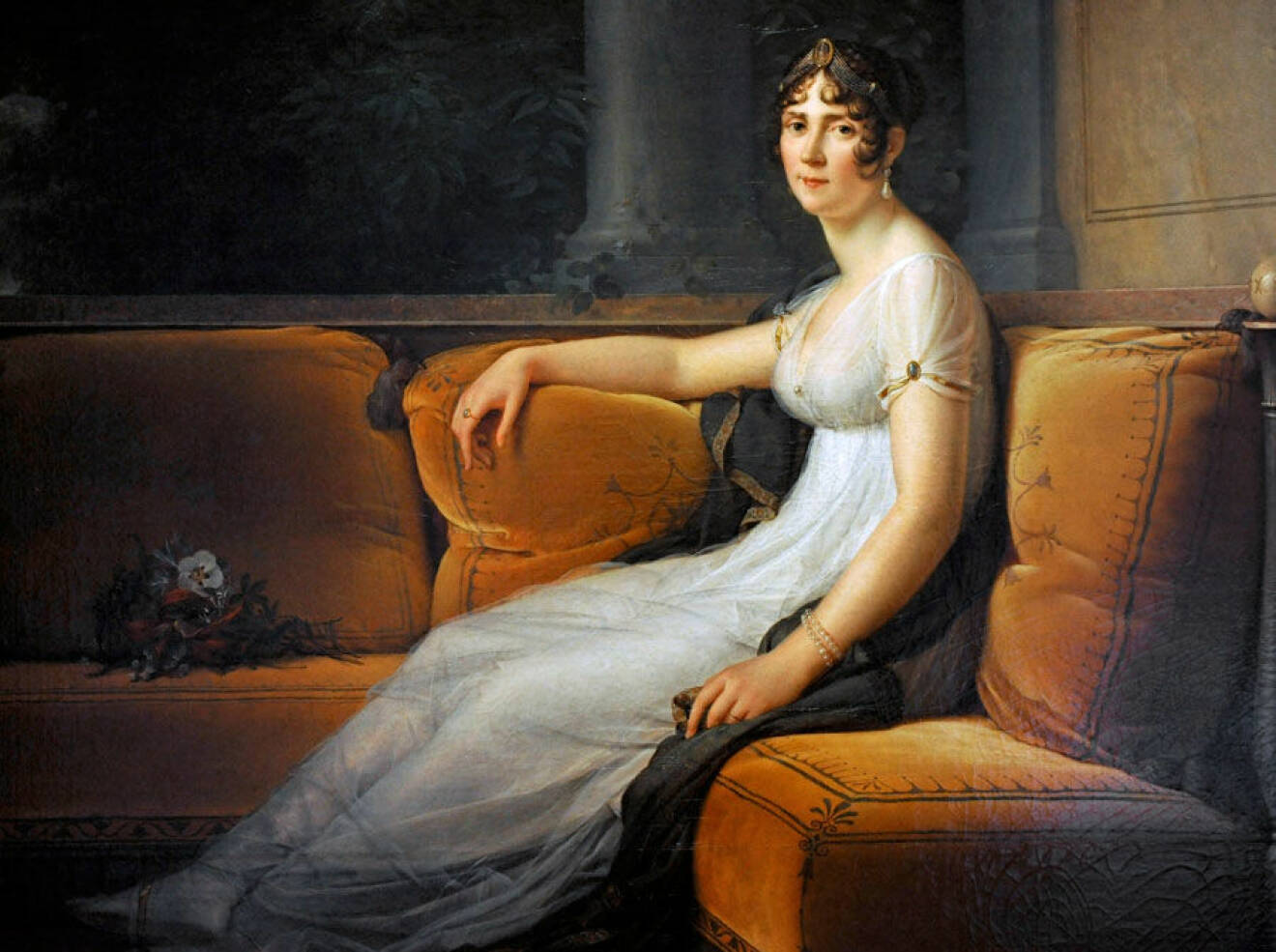 Joséphine Bonaparte i en tyllklänning