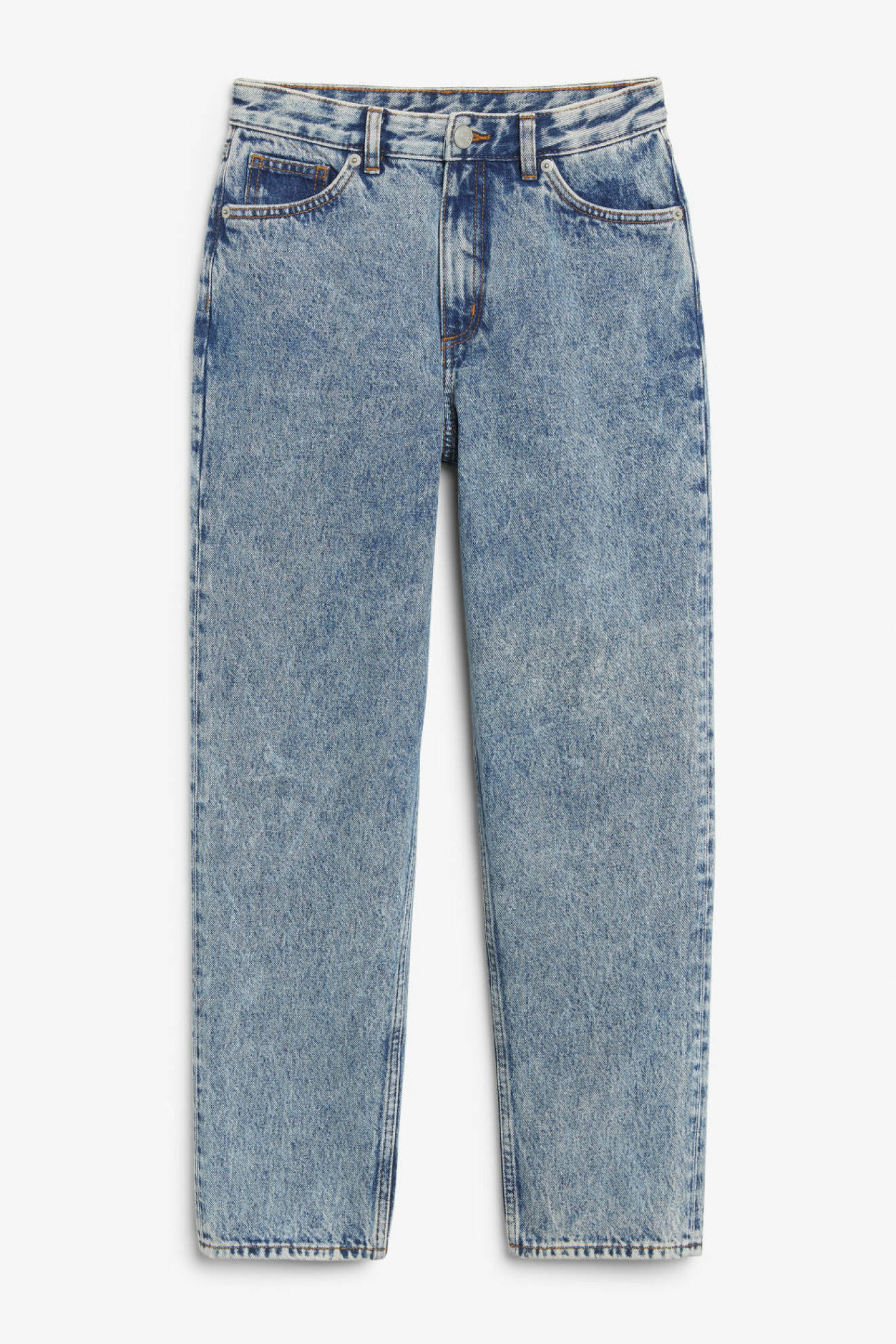 Jeans med hård stentvätt från Monki.