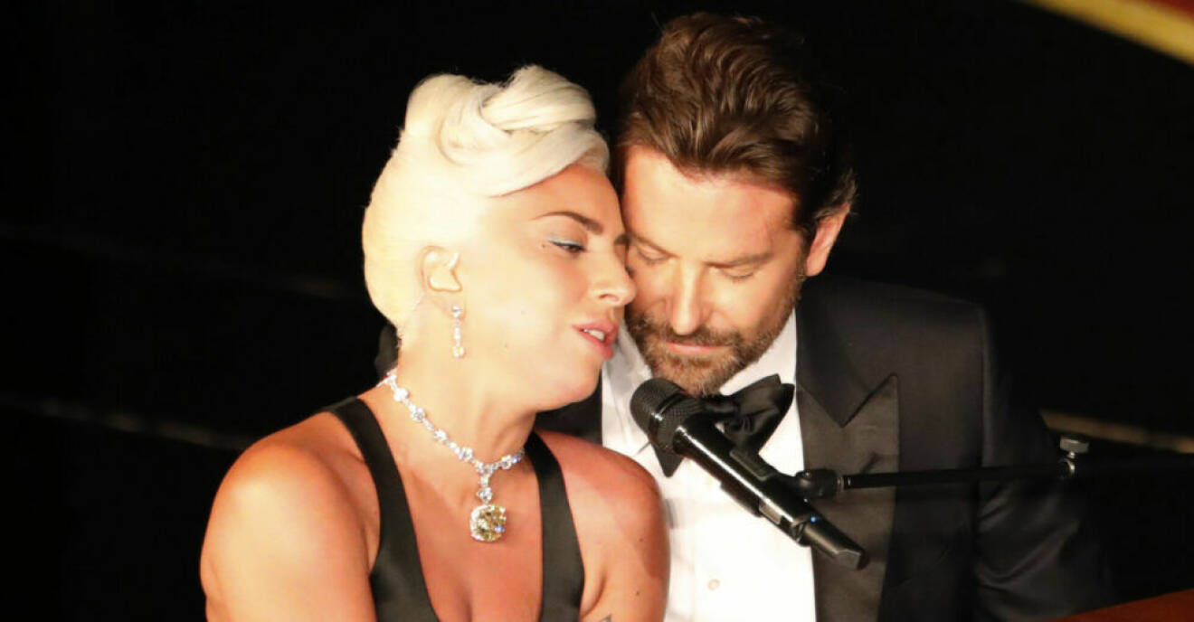 Lady Gaga och Bradley Cooper på Oscarsgalan