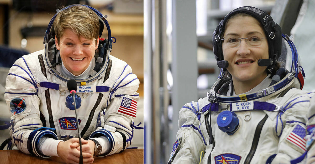 Astronauterna Anne McClain och Christina H. Koch