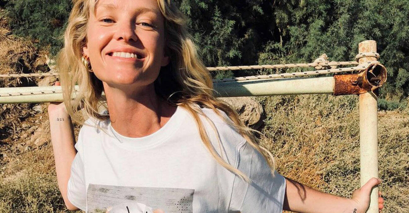 Danska influencern Jeanette Friis Madsen i en osminkad bild från hennes Instagram