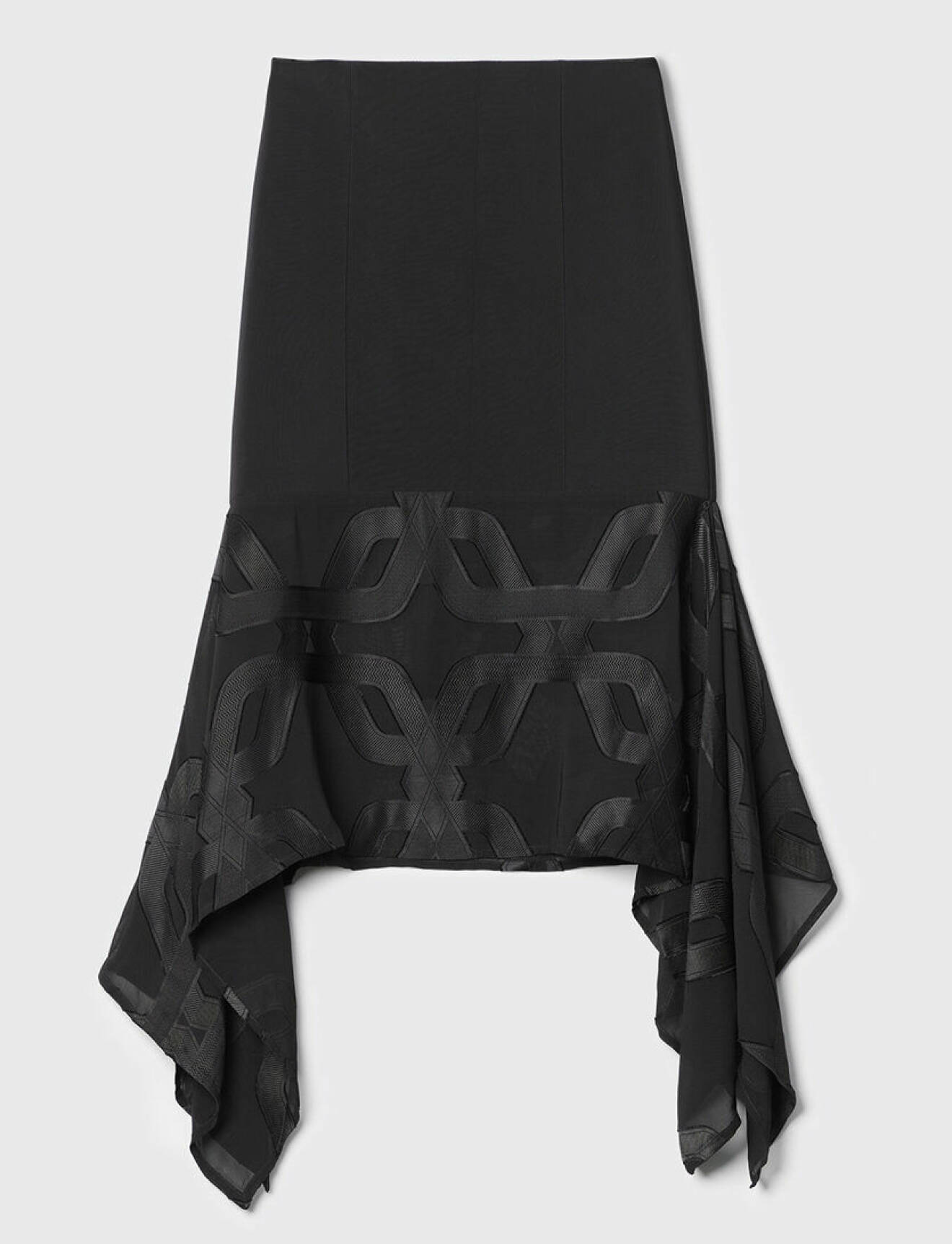 Rodebjer svart asymmetrisk kjol