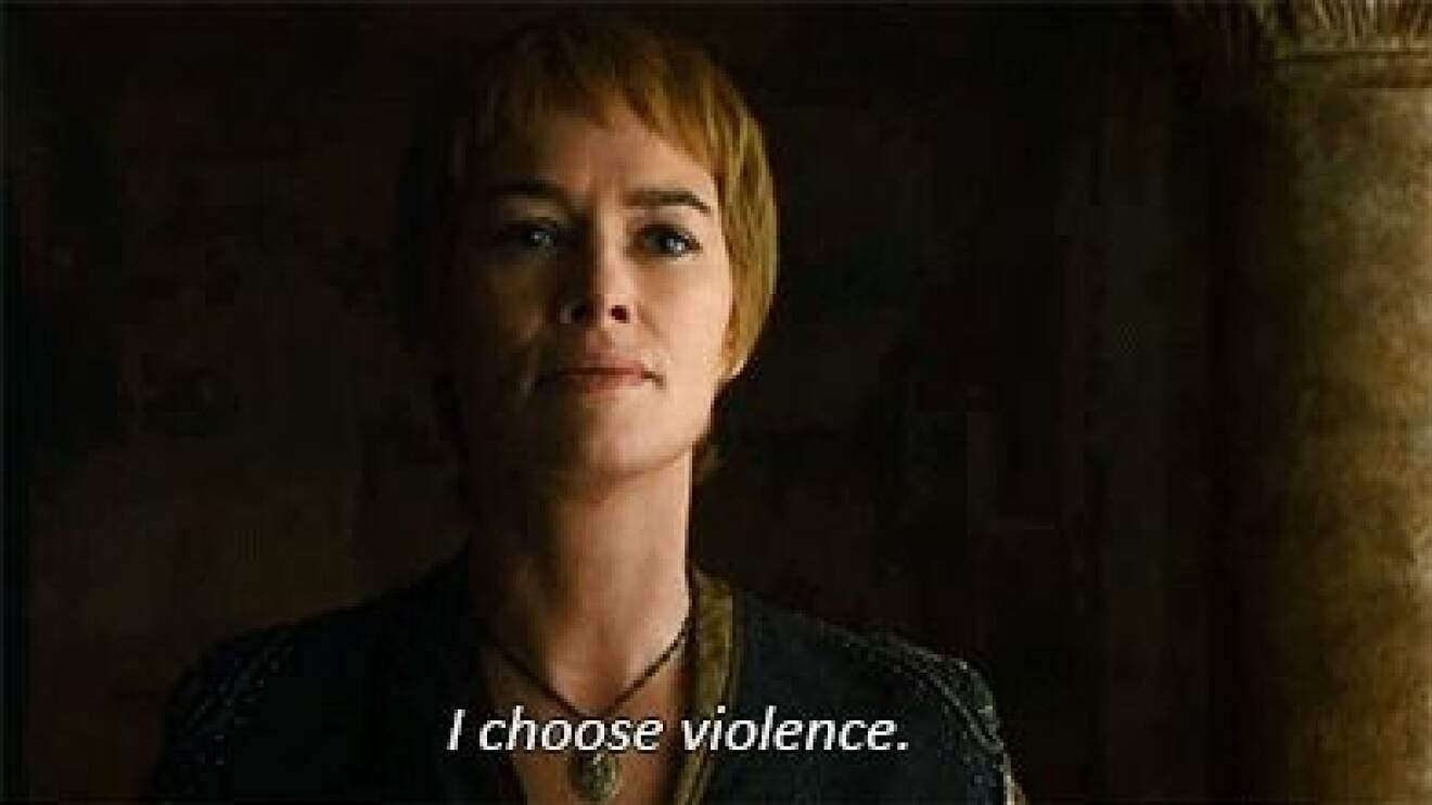 En bild på karaktären Cersei Lannister från tv-serien Game of Thrones.