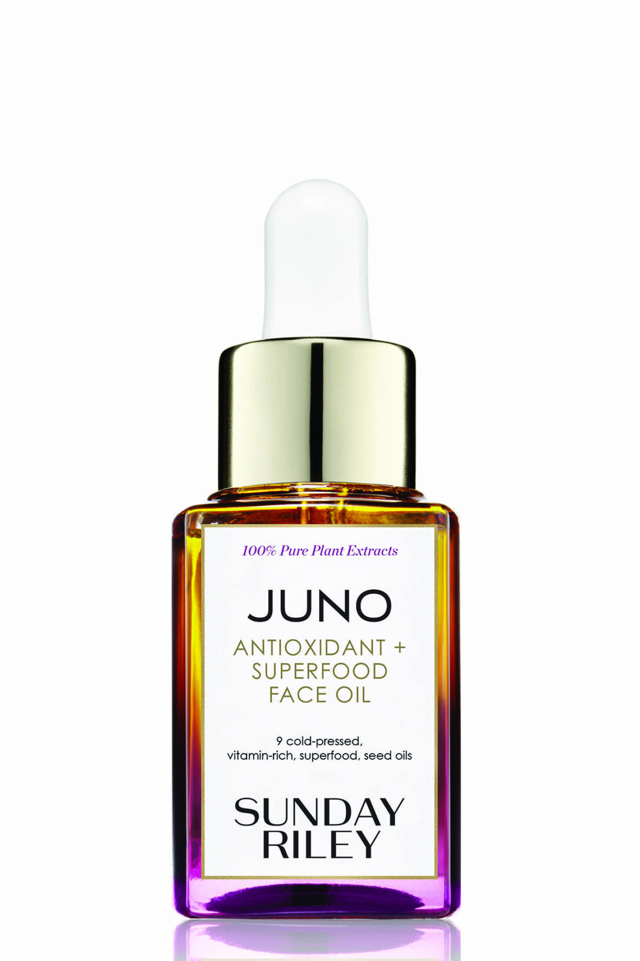 Juno Antioxidant + Superfood Face Oil från Sunday Riley ger omedelbar lyster.