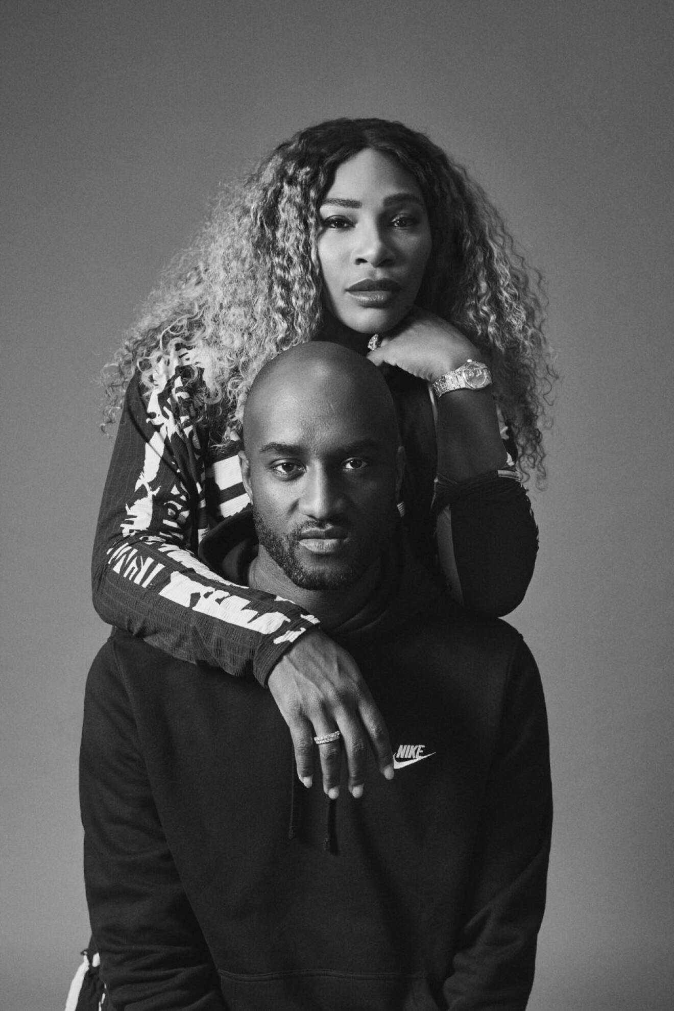 Serena Williams och Off-whites designer Virgil Abloh.