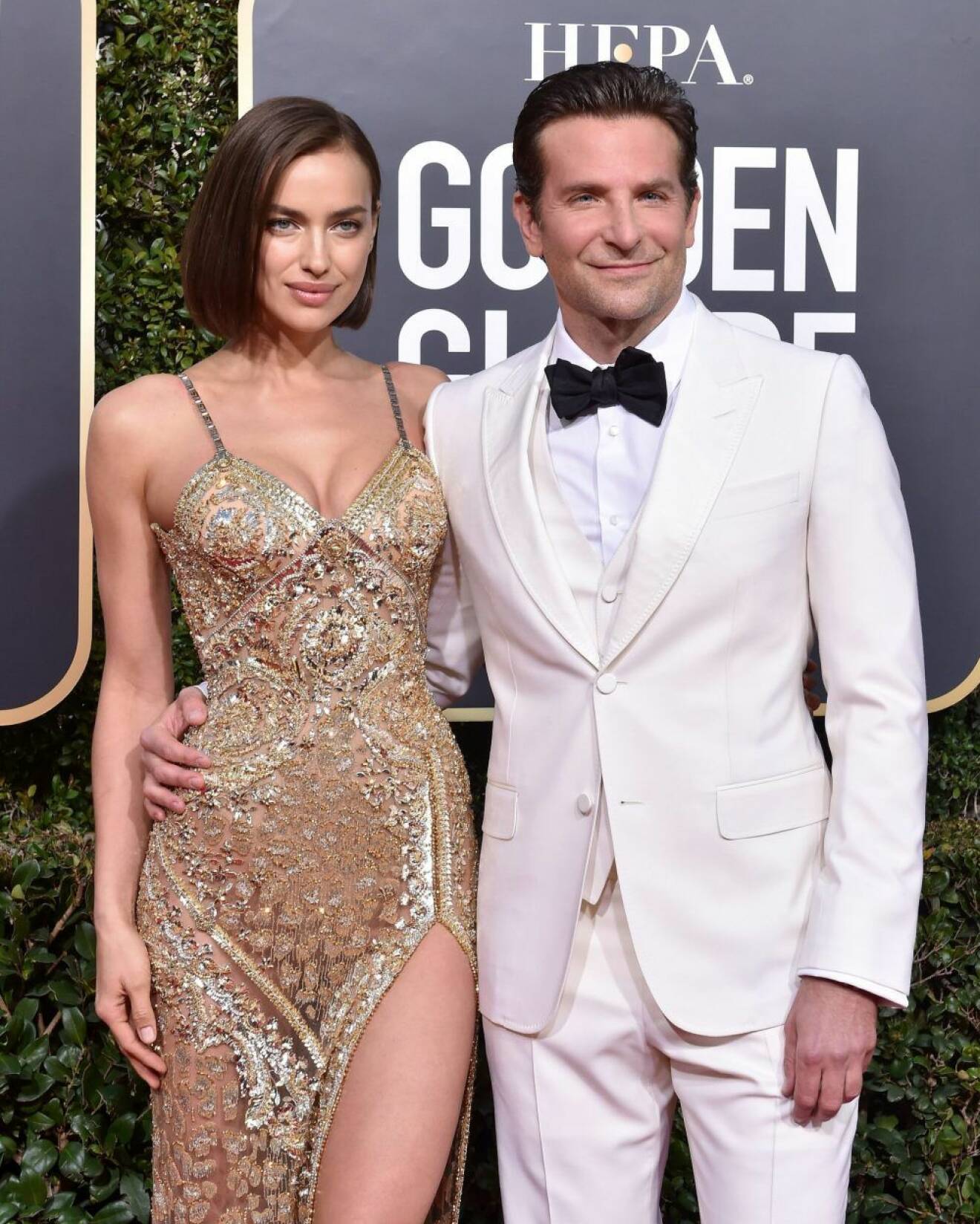Bradley Cooper och Irina Shayk under Golden Globes i januari 2019.